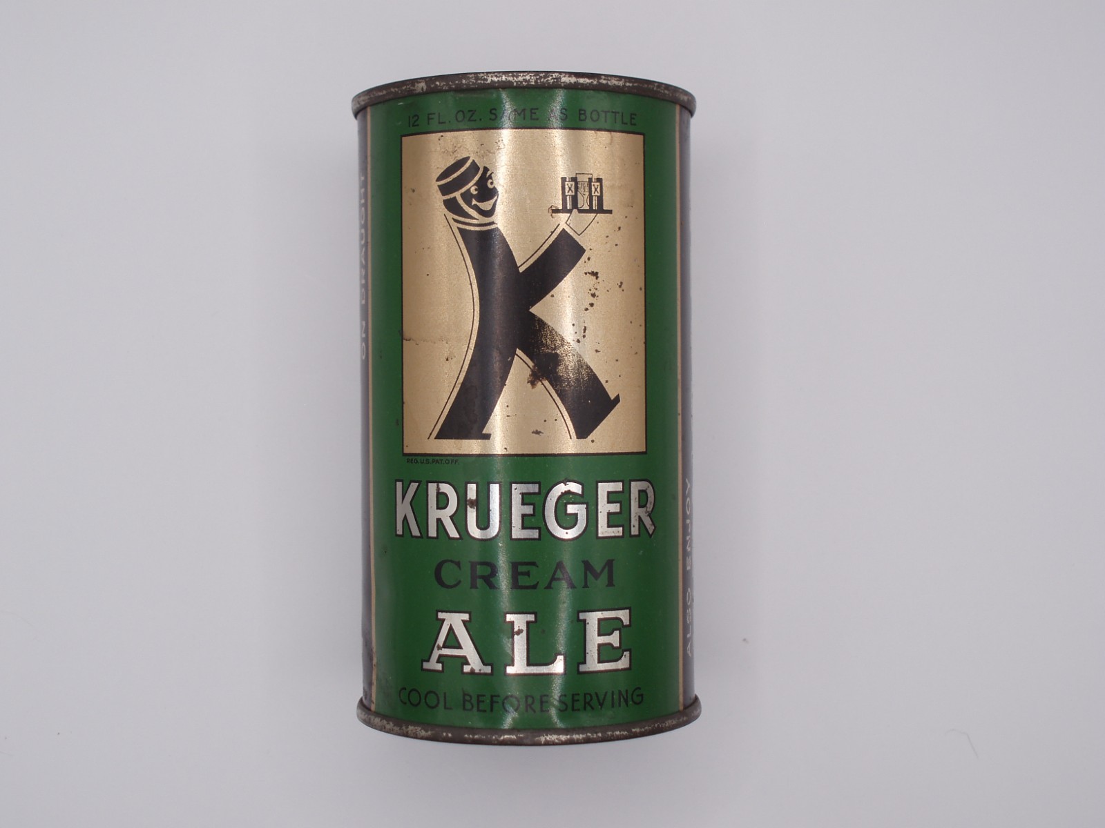 Rare Krueger Cream Ale Flat Top Beer Can W\\ IO No In Bottles  Book  #462