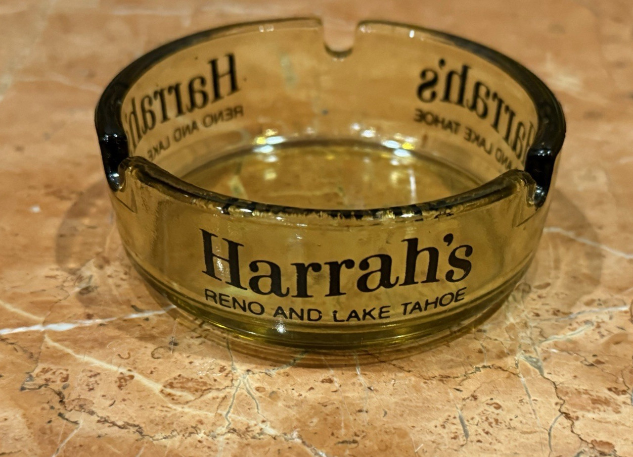 HARRAH'S RENO AND LAKE TAHOE AMBER VINTAGE 1980S 3.5