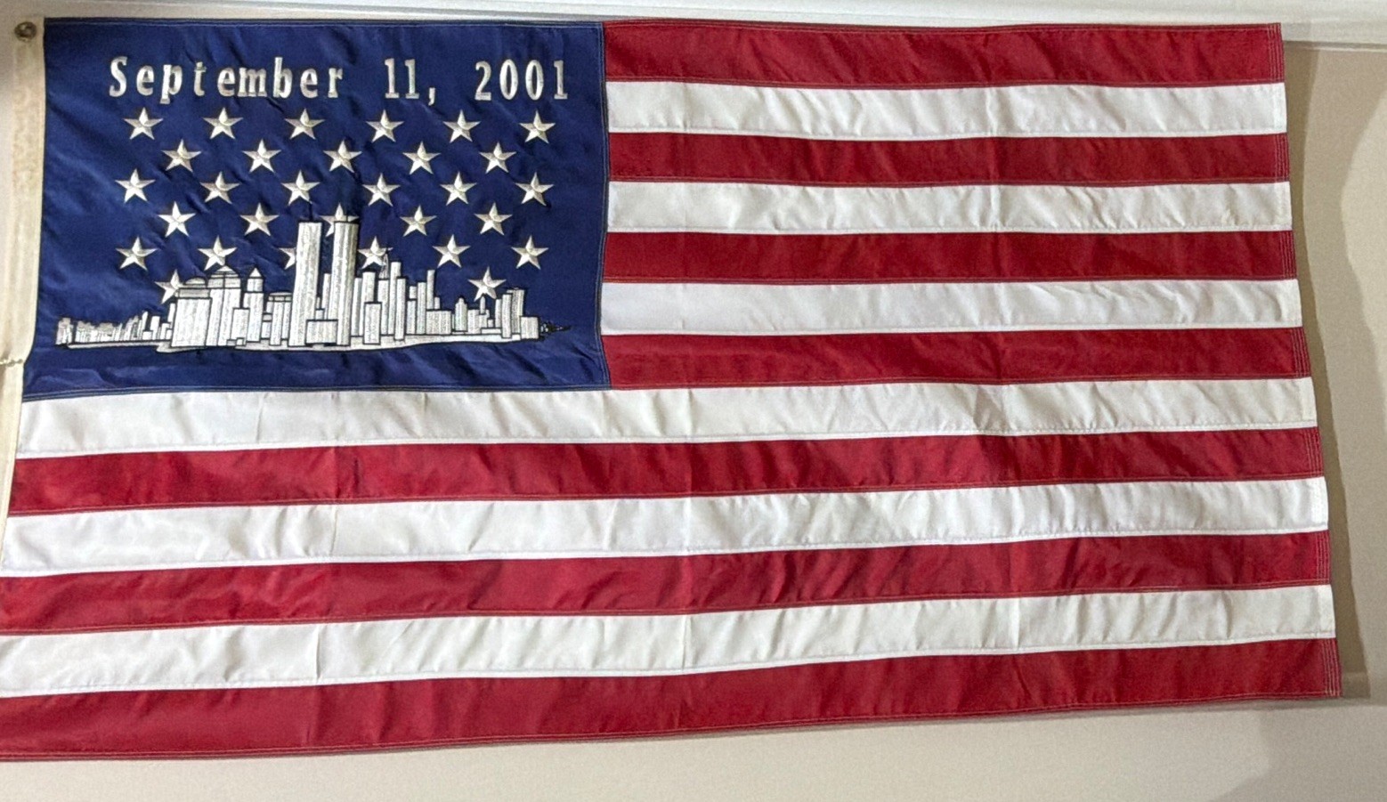 September 11, 2001 Commemorative United States American Flag w/ Grommets