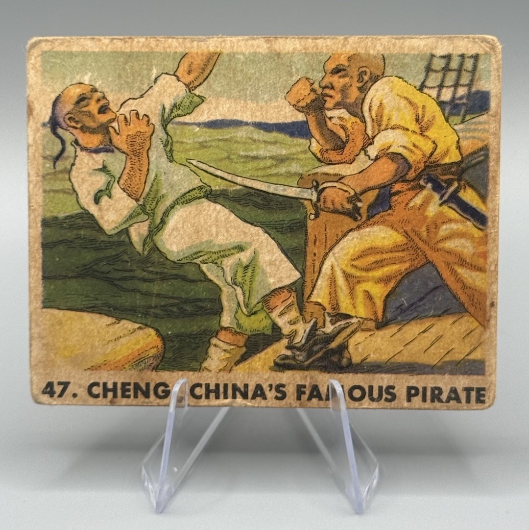 RARE  1936   GUM  INC.   CHENG  FAMOUS PIRATE  #  47     GOOD /  VERY  GOOD  
