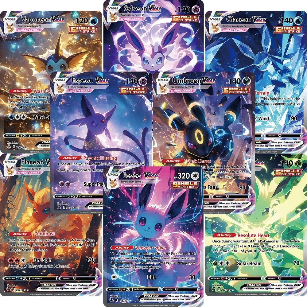 TCG P CUSTOM GigantaMax Evolution Series Full Set 9 Cards