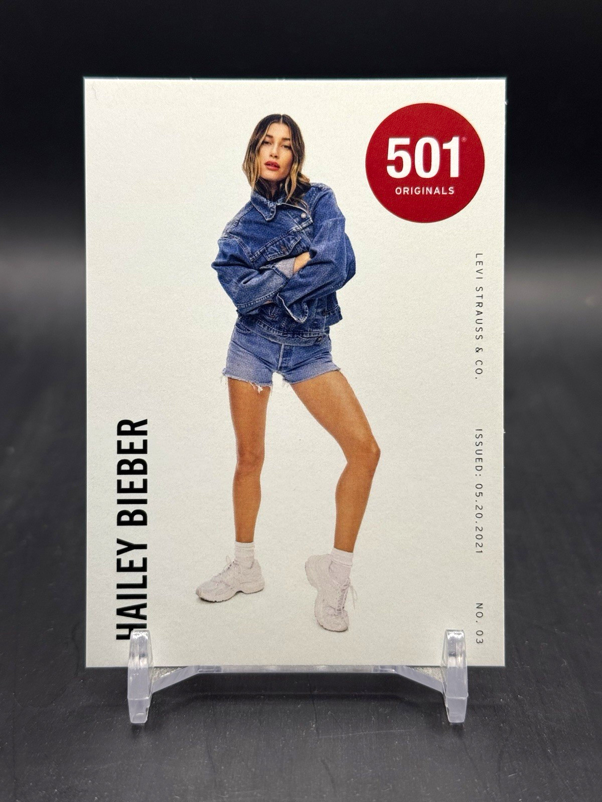 2021 Levi Strauss & Co. 501 Originals Hailey Bieber Non-Sport Card #03 Promo