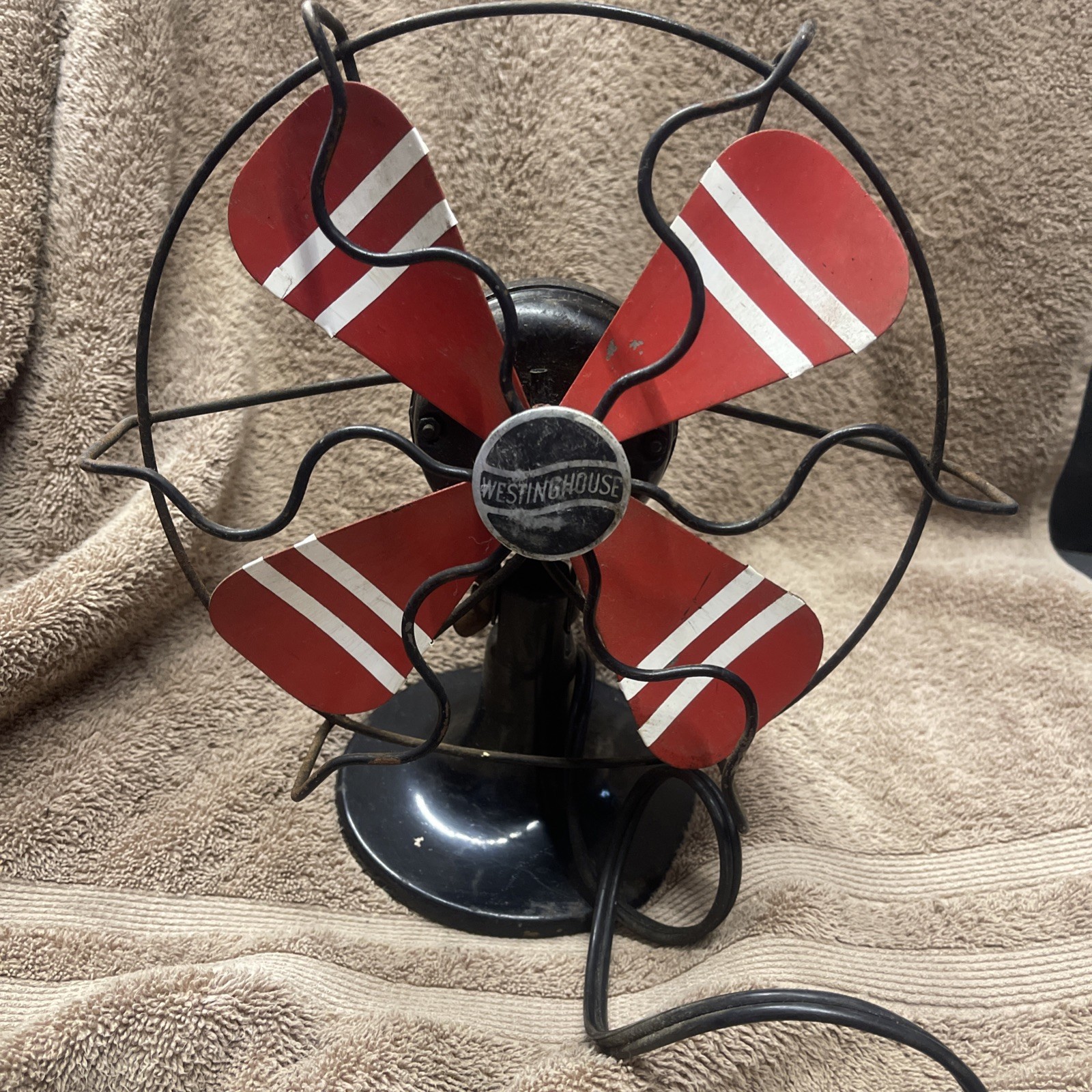 Vintage Westinghouse Whirlwind Desk Fan 9”Antique 420550 Works 
