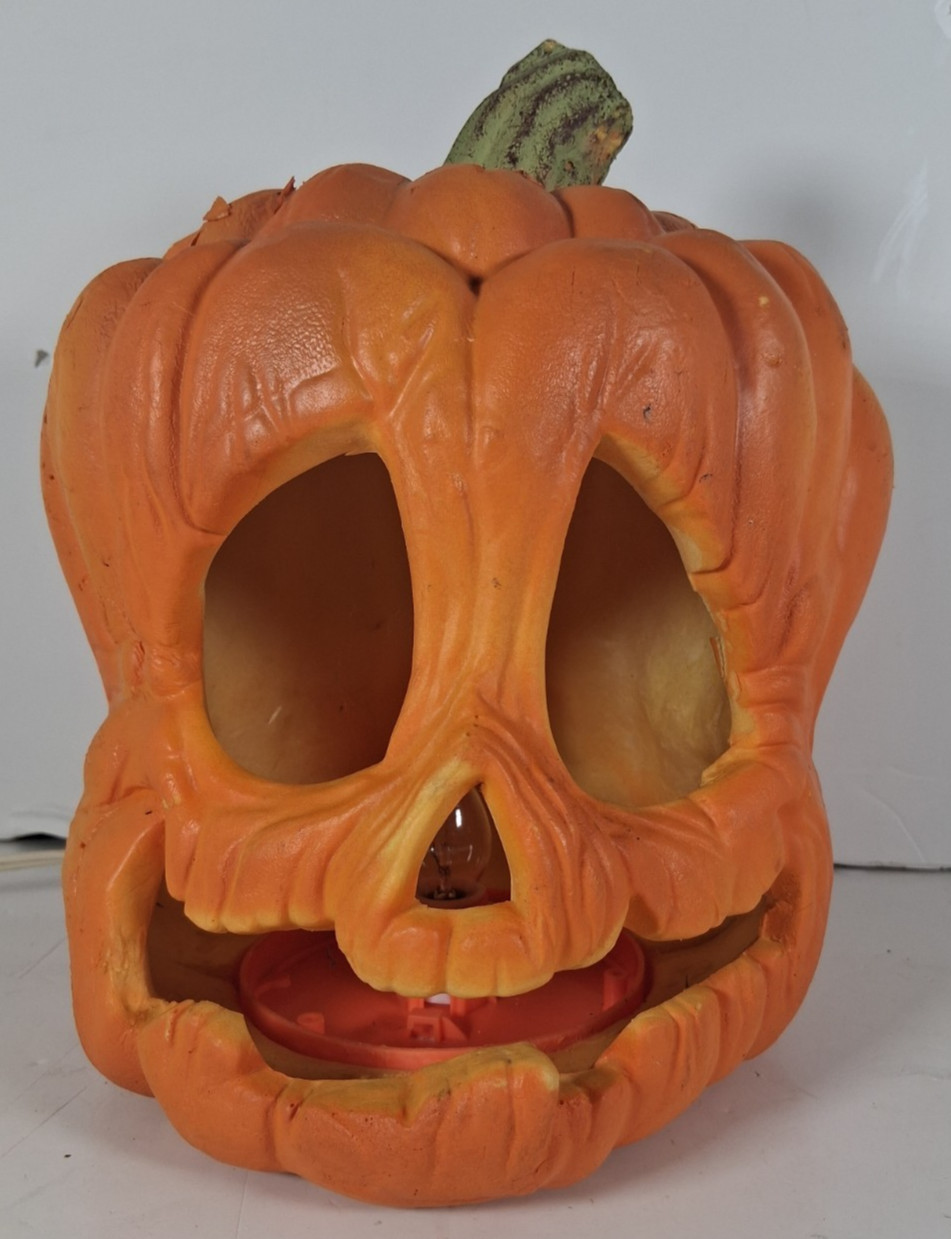 Vintage 1993 Trendmasters Light-Up Halloween Jack-O-Lantern Pumpkin Blow Mold