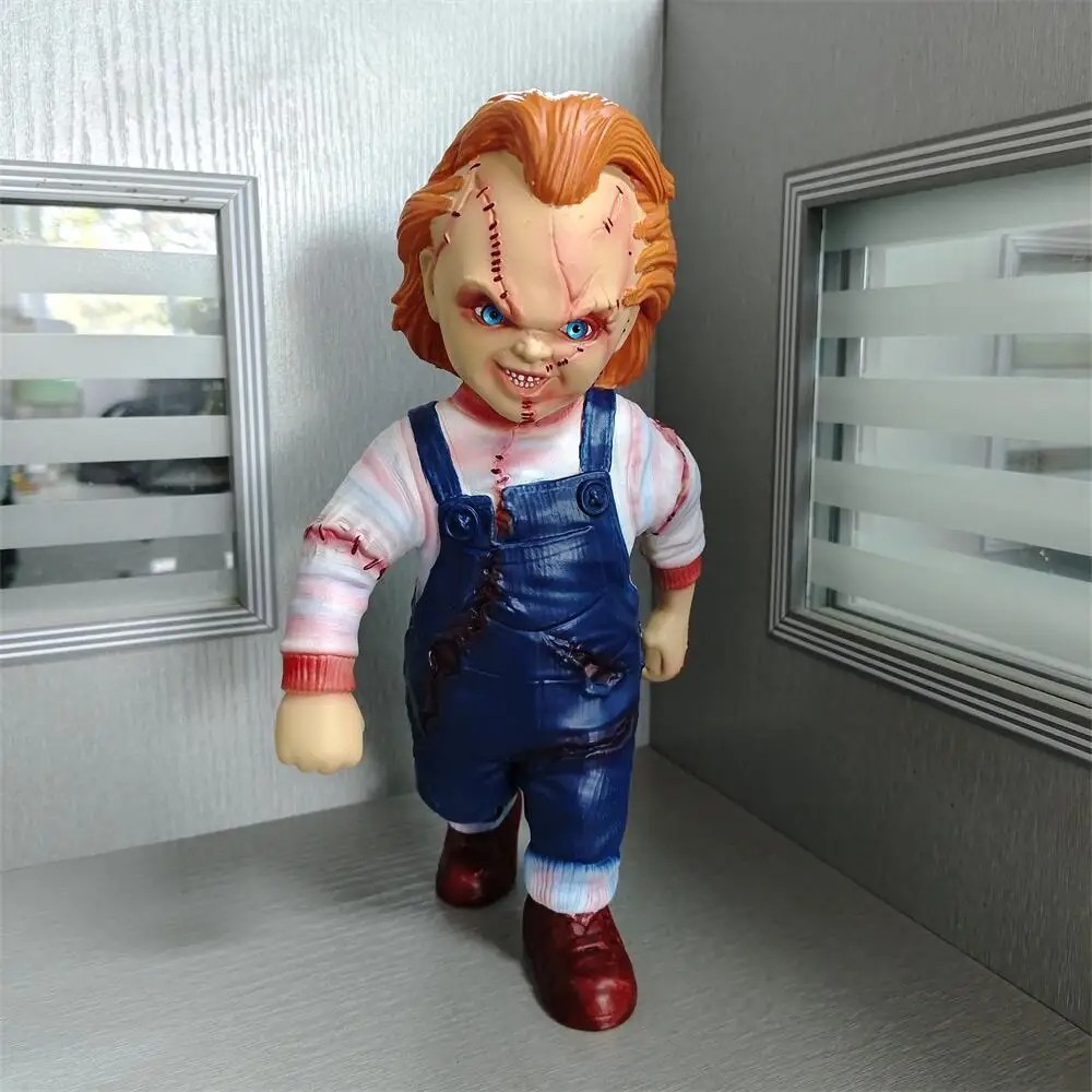 9.5\'\'H Walking Chucky Doll Horror Latex Props Halloween Horror Party Decoration