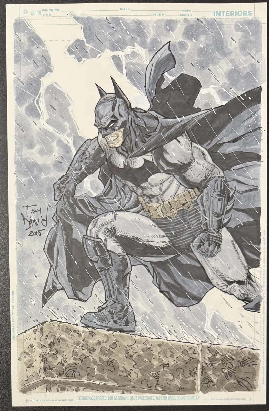 Batman original comic art by Tony Daniel Batman original comic art by Tony Daniel