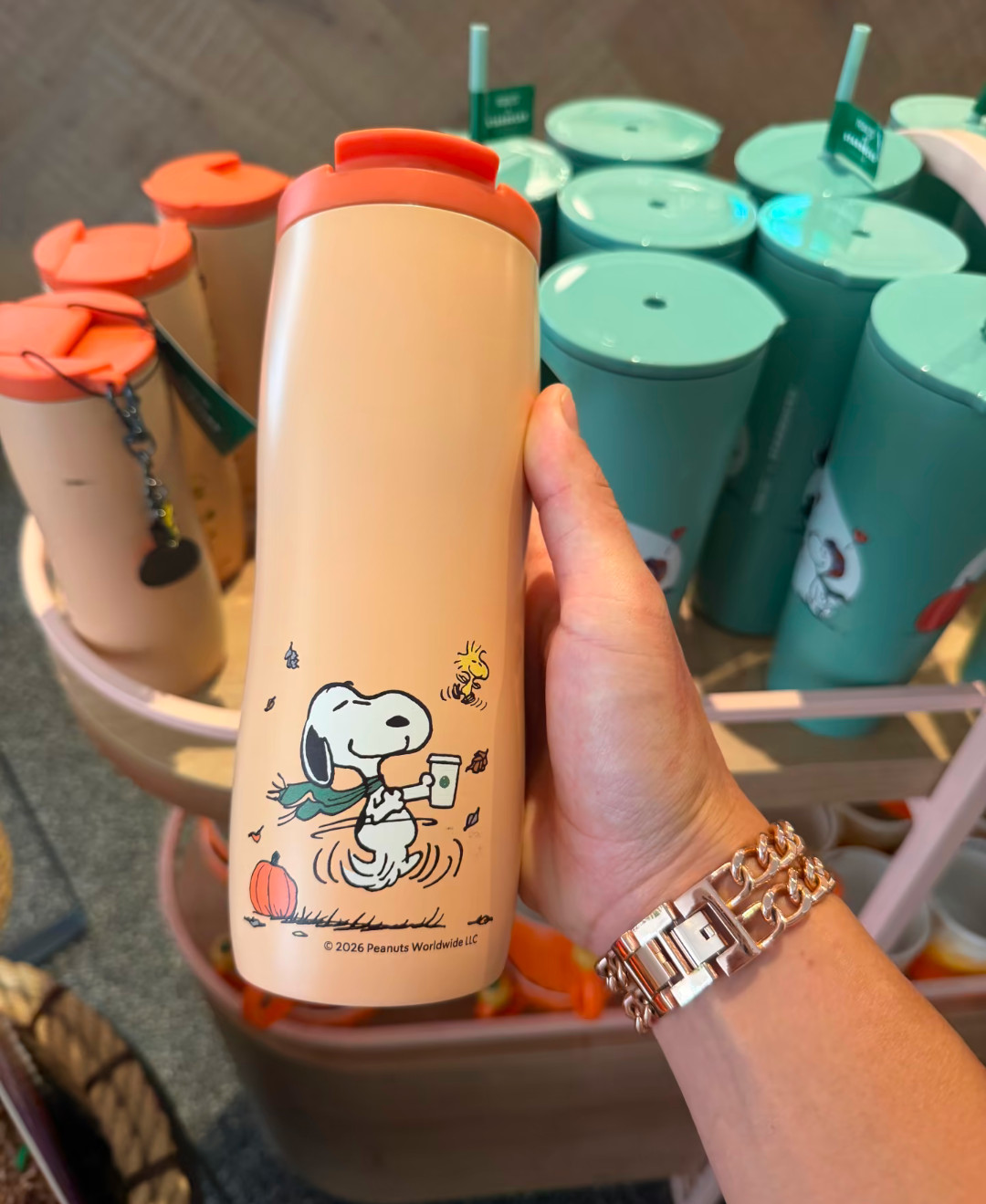 NEW Starbucks 2026 Peanuts Snoopy Pumpkin Stainless Tumbler 20oz Special Edition