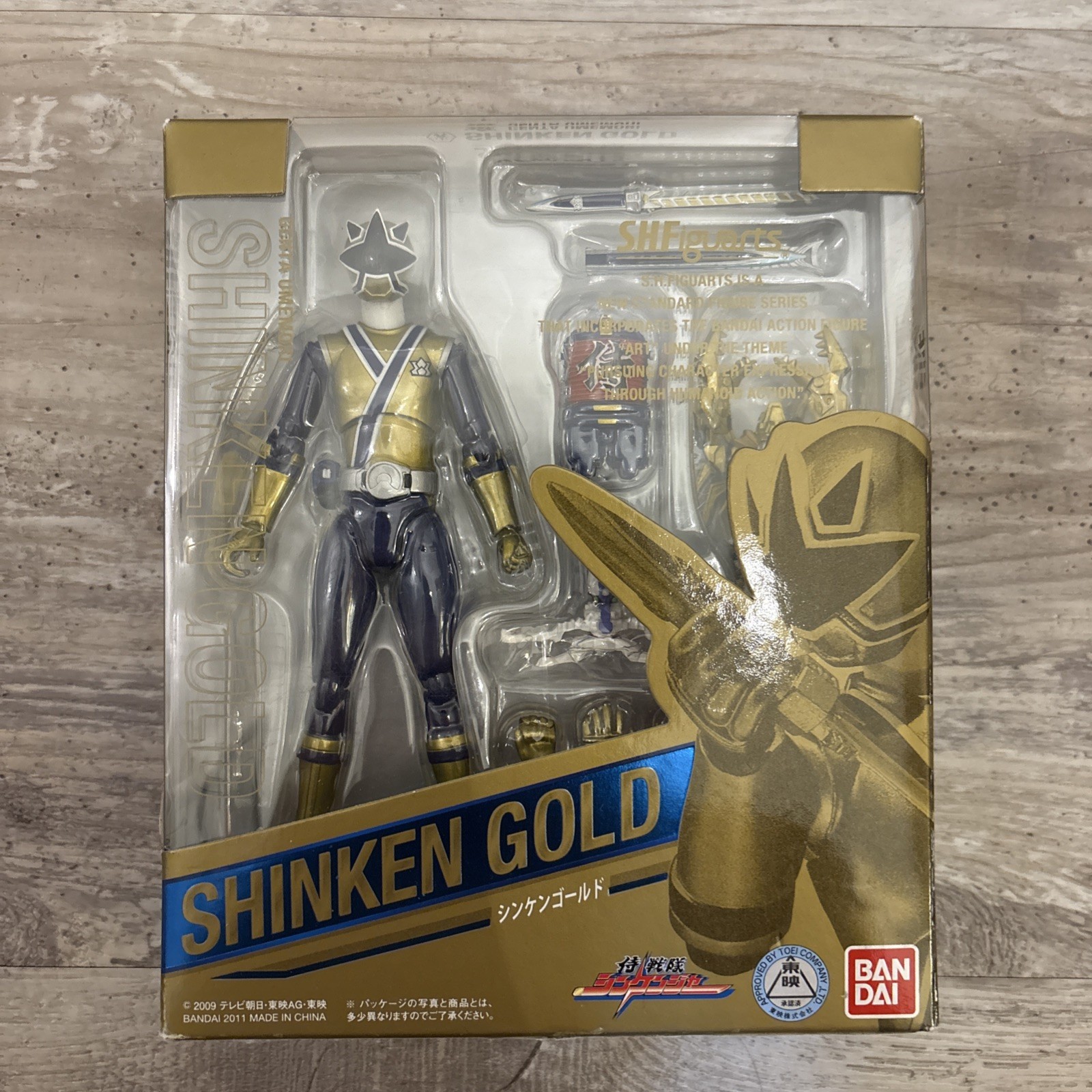 Power Rangers Bandai S.H.Figuarts Shinken Gold Shinkenger Figure OPEN BOX