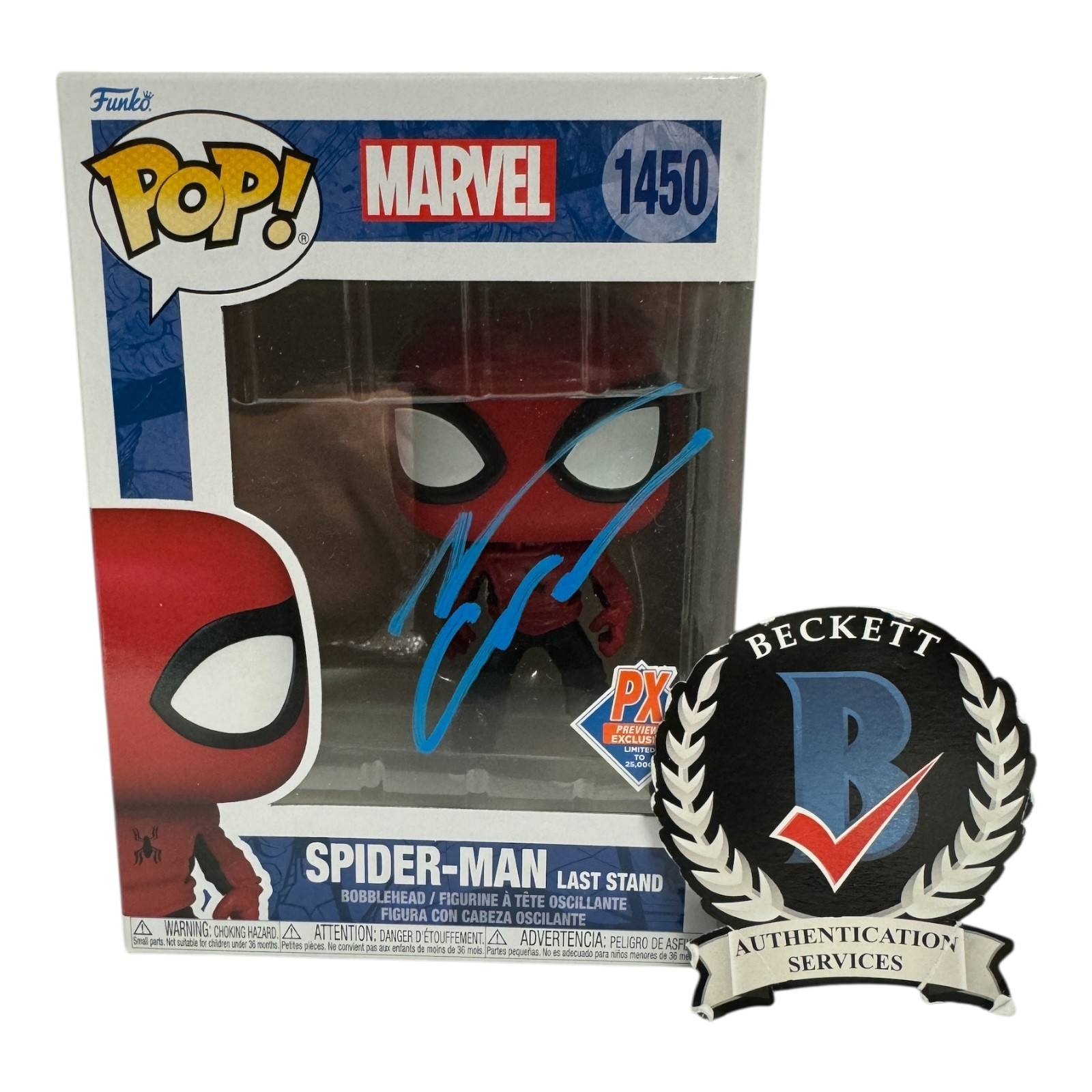 Andrew Garfield Signed Autograph Spider-Man Funko Pop 1450 Beckett BAS Marvel