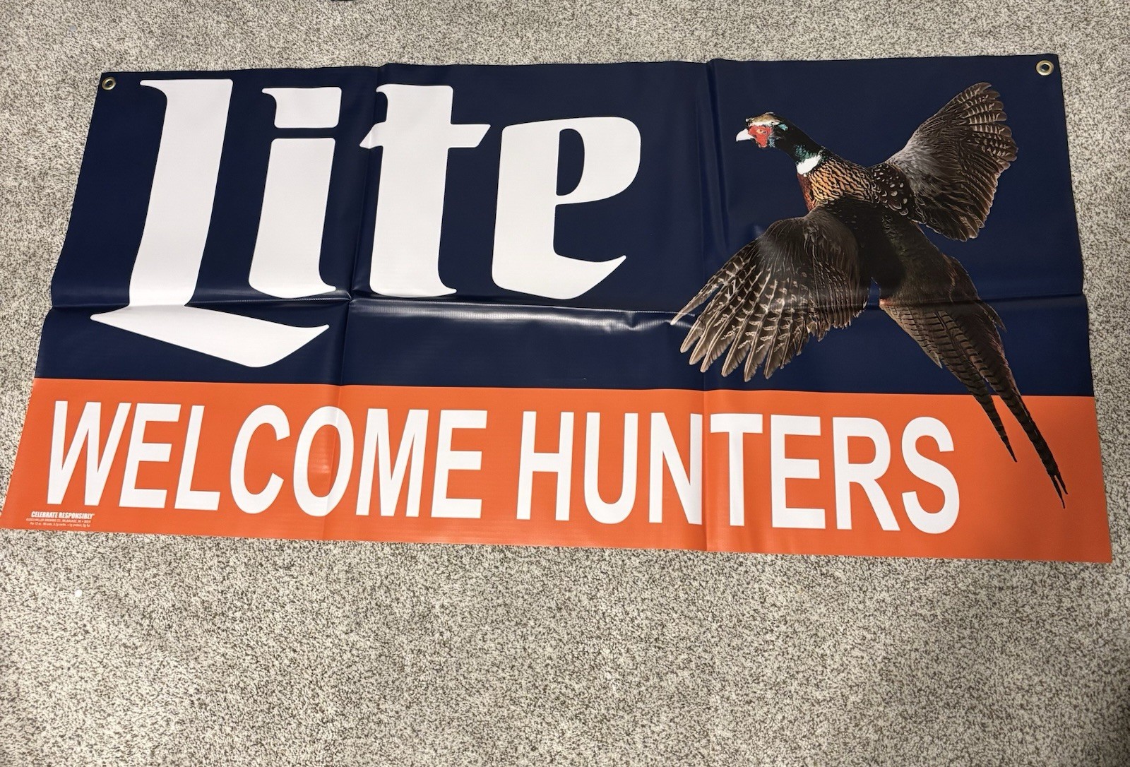 NEW Miller Lite Welcome Hunters Vinyl Banner Pheasant