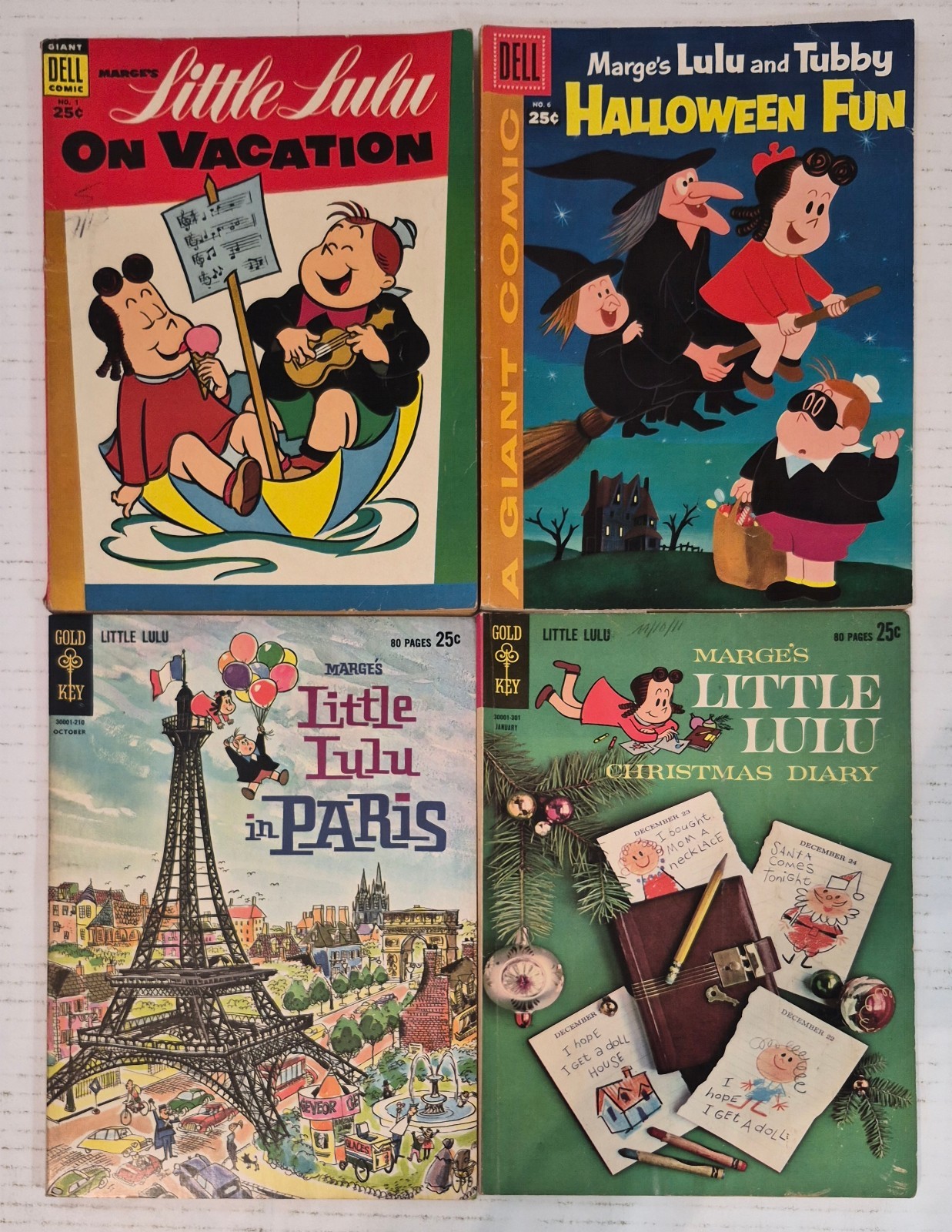 Little Lulu Gold Key & Dell Comics Lot (4) #1-  VF- VG/FN 1954 Golden Silver Age