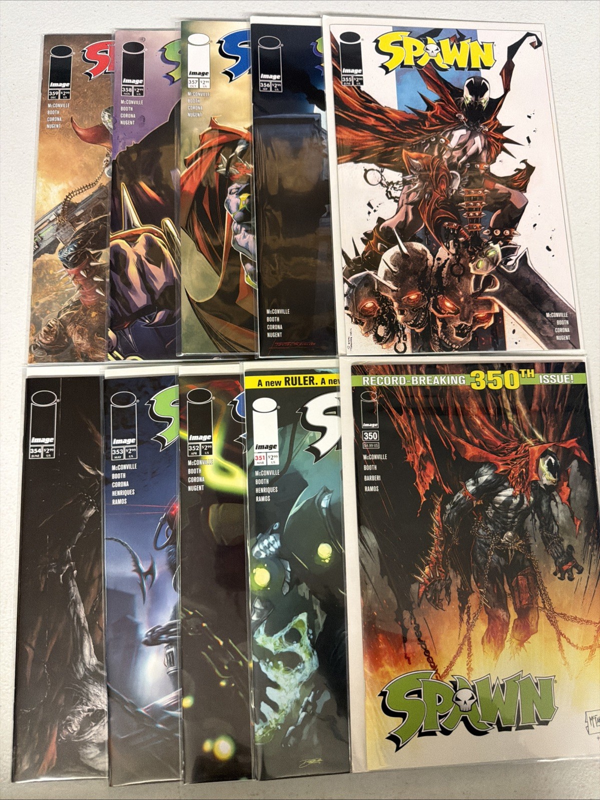 Spawn #350 351 352 353 354 355 356 357 358 359 Image Lot Run Set VF/NM *T12