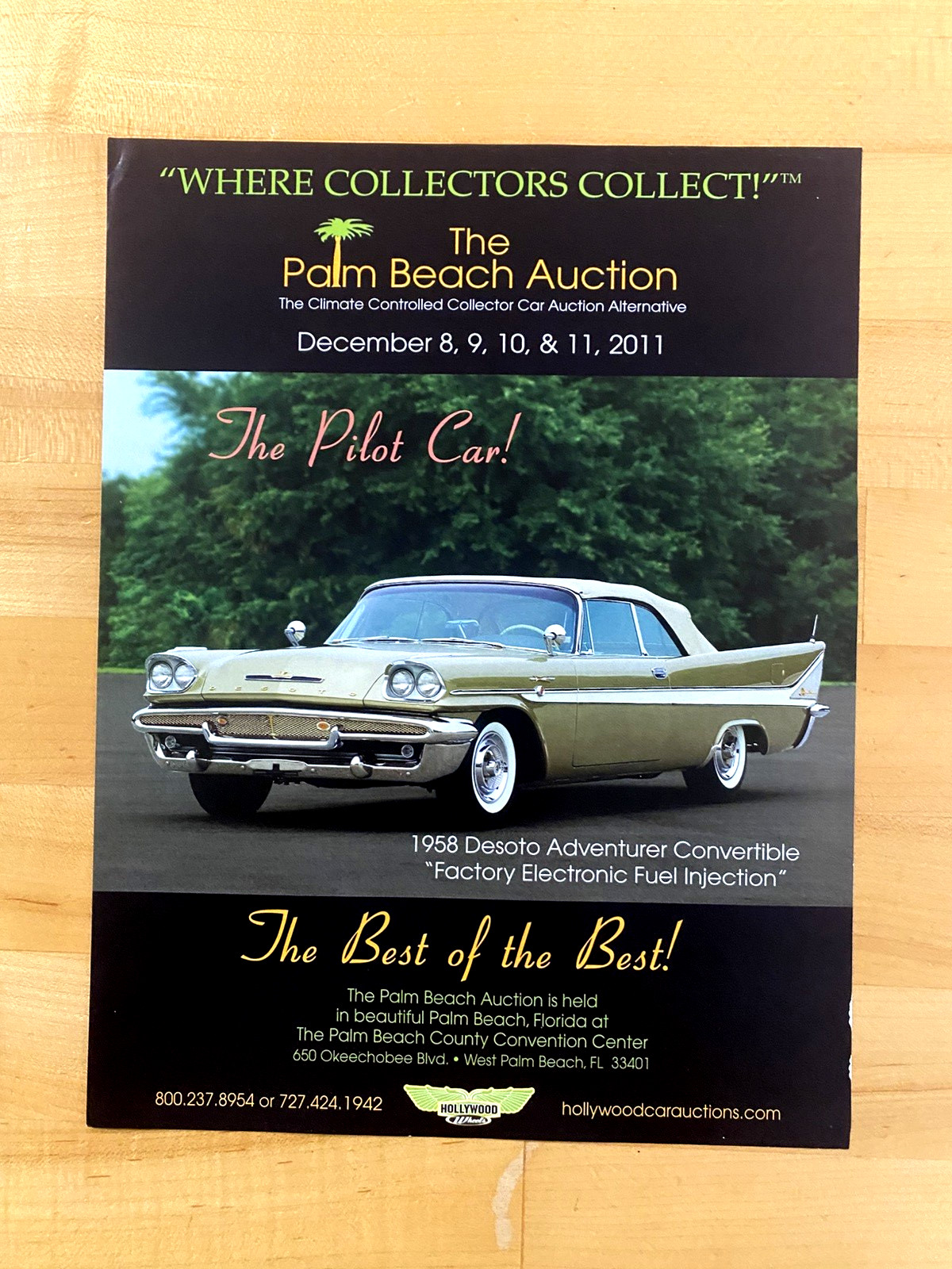 2011 Print Ad 1958 Desoto Adventurer Convertible The Palm Beach Auction