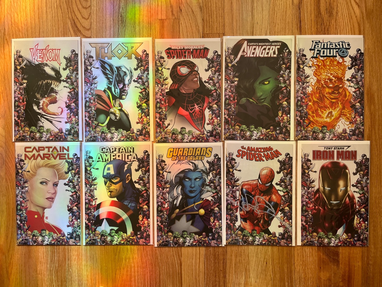 Marvel 80th Anniversary Frame Variants COMPLETE 10 Comic Set Spider-Man Venom