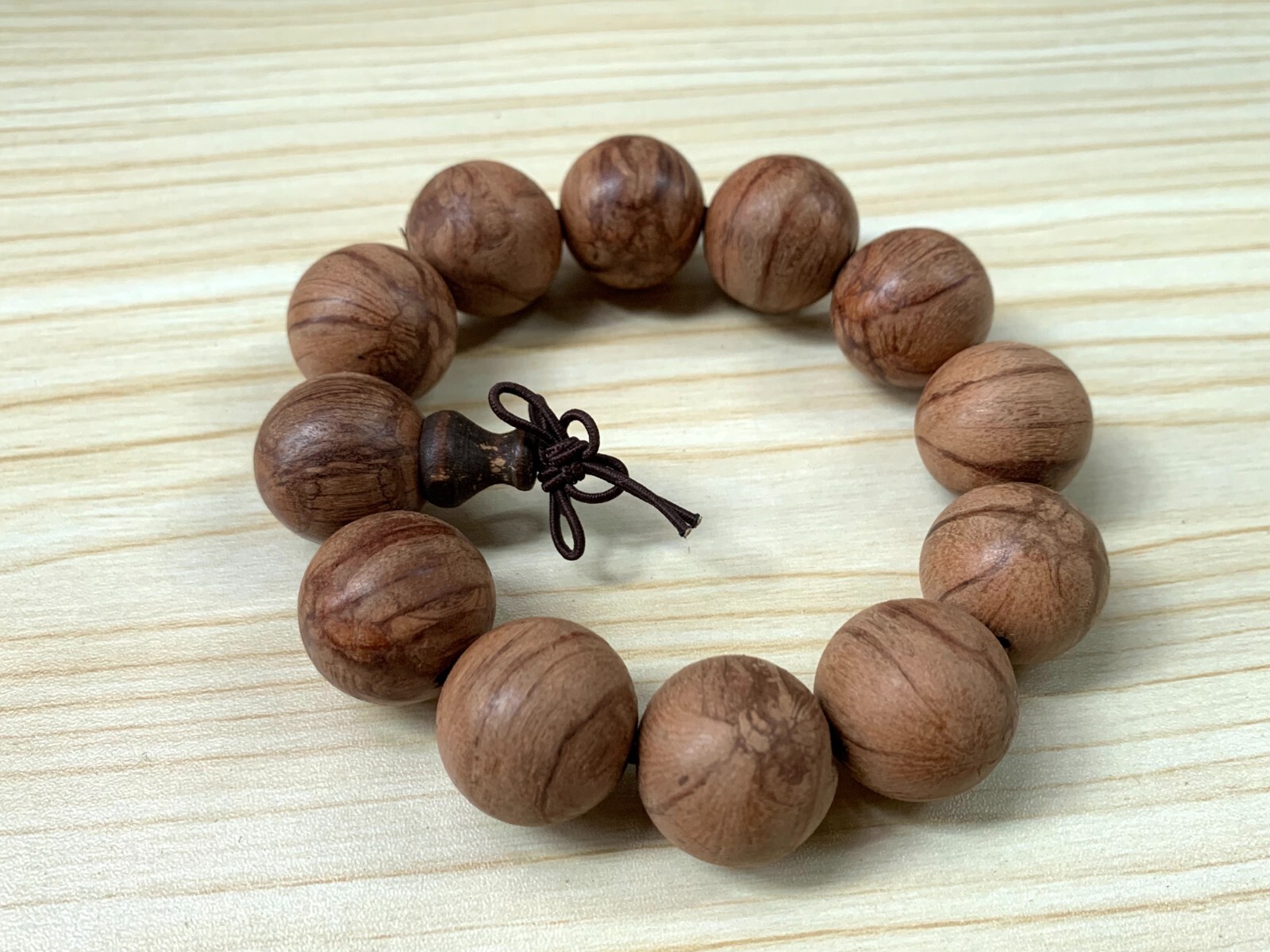 18mm 15mm Vietnam Natural Wood Meditation Pray Bracelet Bangle Beads Gift