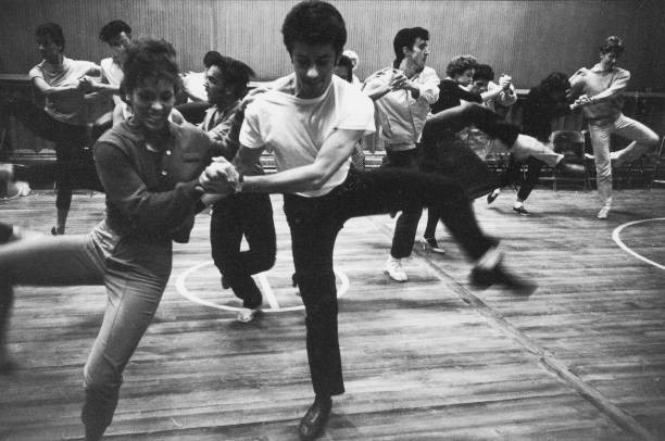 Dance rehearsals West Side Story\' a film musical directed by Jerom- Old Photo 3