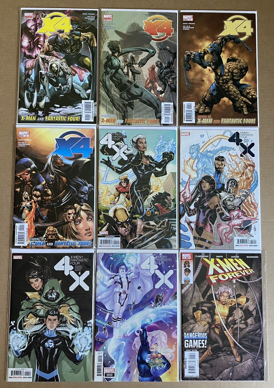 Lot of 9 Comic Books X-Men Fantastic Four 2005 #2 3 4 5 2020 #1 2nd Print 3 4 4