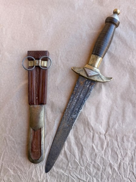 Ancient Roman Dagger Iron Engraved Blade Sword Legionary