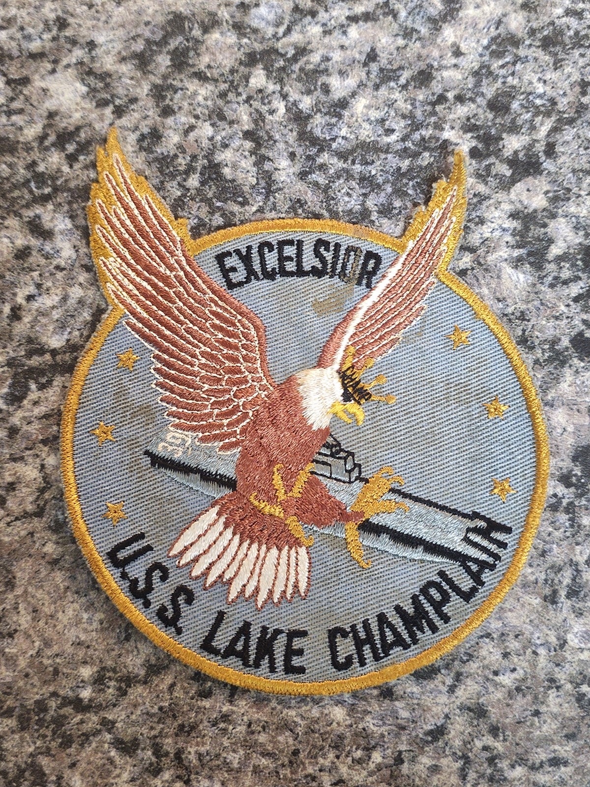 Rare Original 1940\'s 1950\'s U.S. Navy U.S.S. Lake Champion Excelsior Patch 1960s