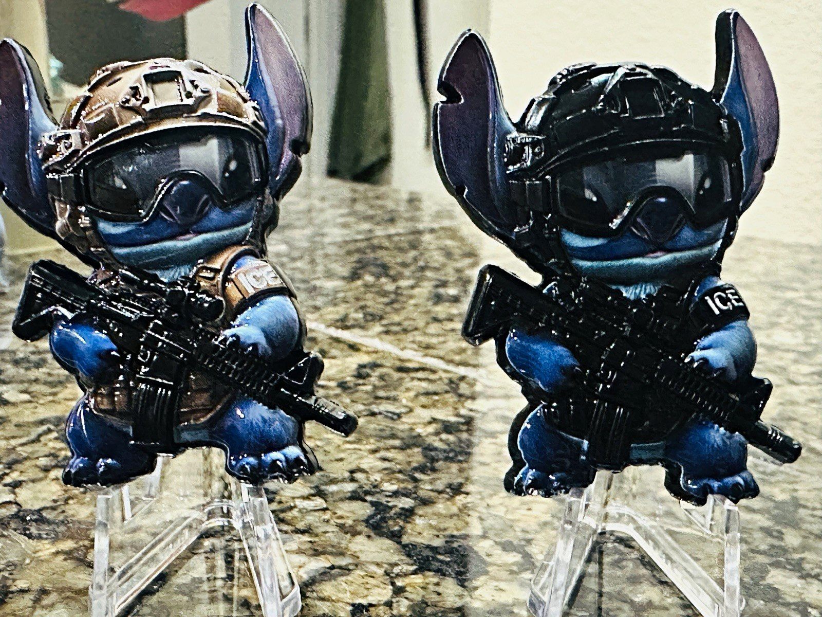 Disney Lilo & Stitch Stitch ICE Tactical coin Set of 2 Disney Lilo & Stitch Stitch ICE Tactical coin Set of 2