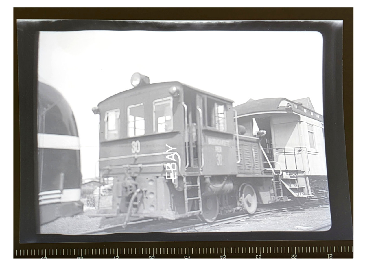 1940s Narragansett Pier RR #30 Single Truck Switcher Peacedale RI Photo Negative