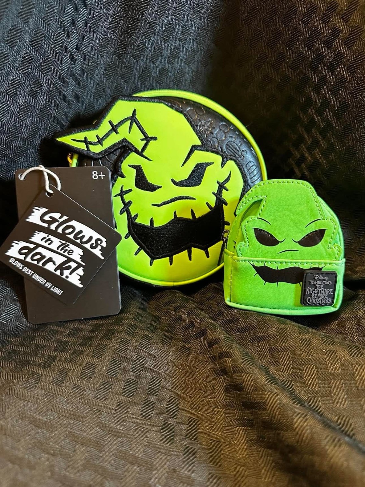 Loungefly  Nightmare Before Christmas Oogie Boogie Glow Coin Bag and Mini