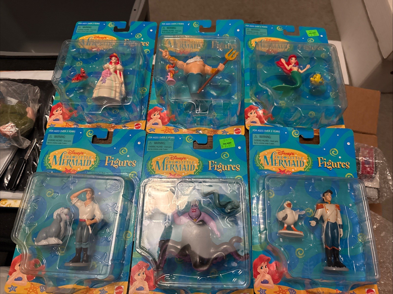 Vintage Disney's The Little Mermaid  Full Six Figure Set (Mattel 1997)