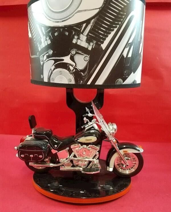 Harley Davidson Heritage Softail Table Lamp Night Light & Sounds
