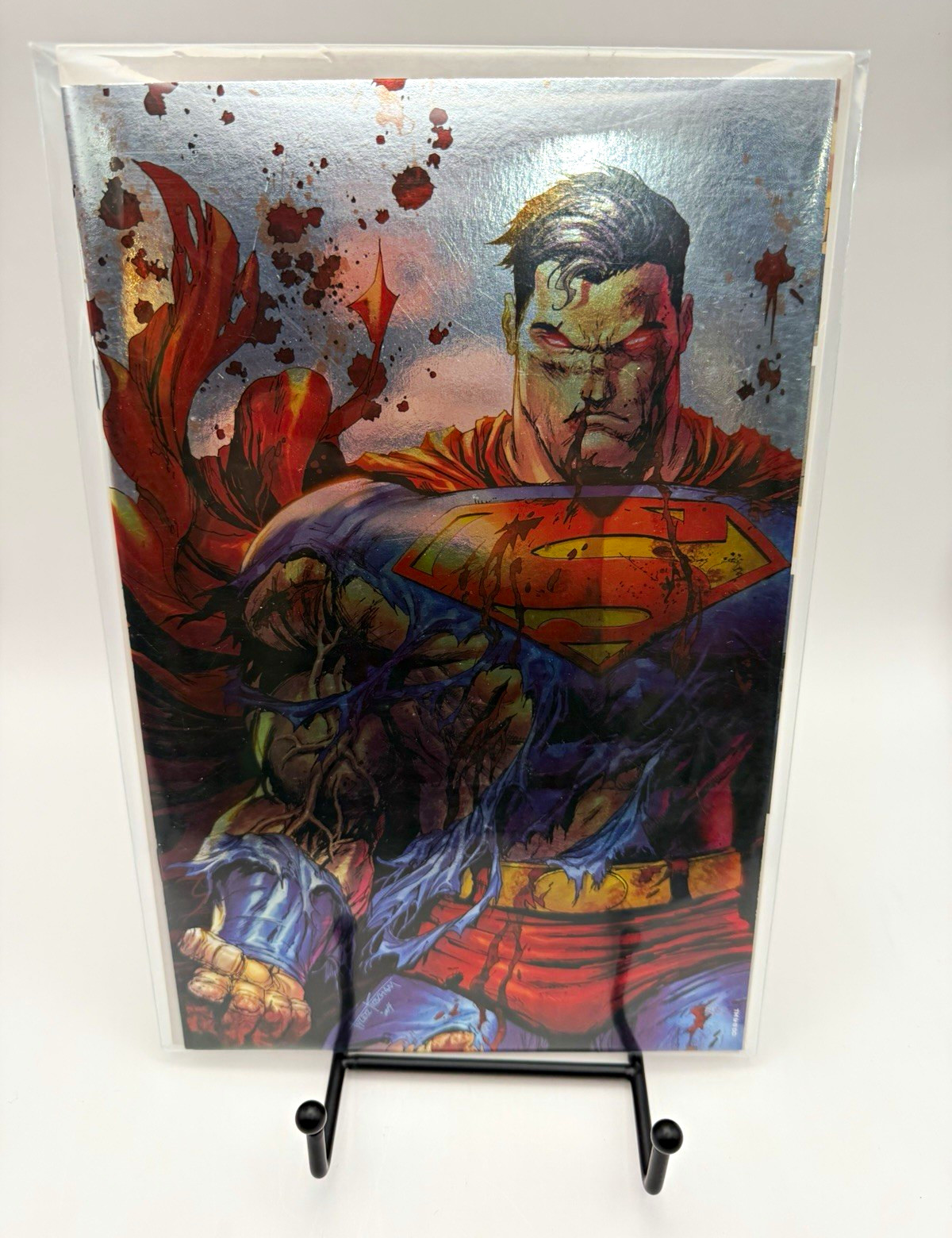 Superman 4 SDCC 2023 Virgin Foil Battle Damage Tyler Kirkham SDCC Exclusive Foil