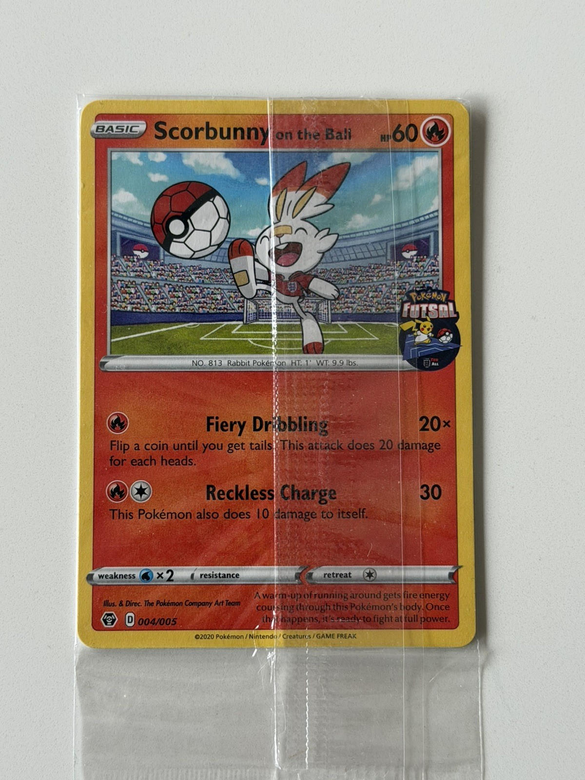 Pokémon TCG Scorbunny Promo Card On the Ball 004/005 Futsal UK Exclusive Sealed Pokémon TCG Scorbunny Promo Card On the Ball 004/005 Futsal UK Exclusive Sealed
