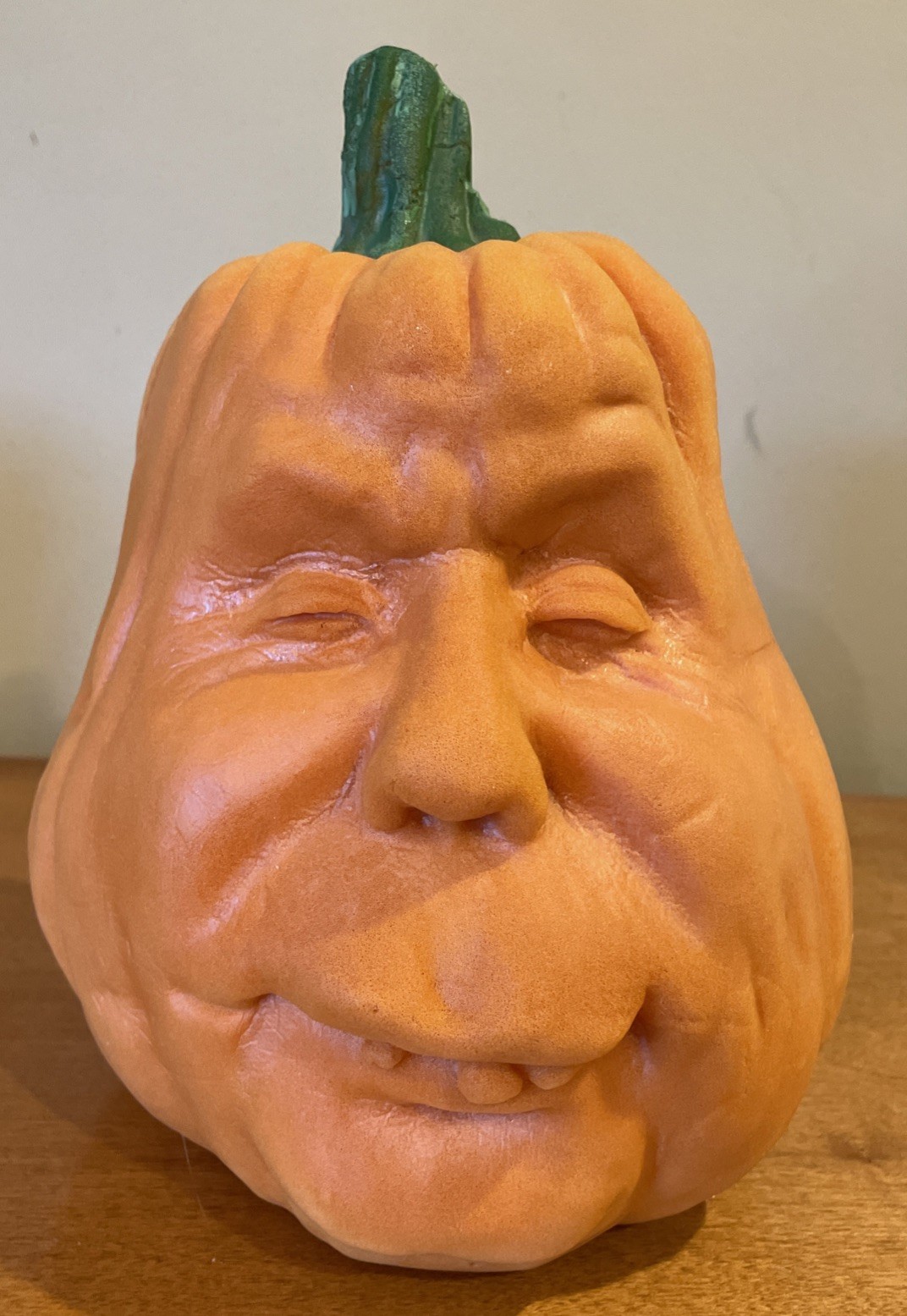 Vintage 1980s Todd Masters Foam Pumpkin Jack O Lantern 10” X 8” X 8” Buck Teeth