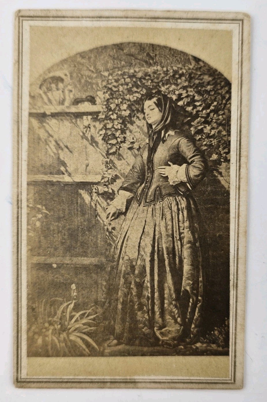 Rare Antique CDV Advertising Card Potter Philadelphia PA Broken Vows Art Work 