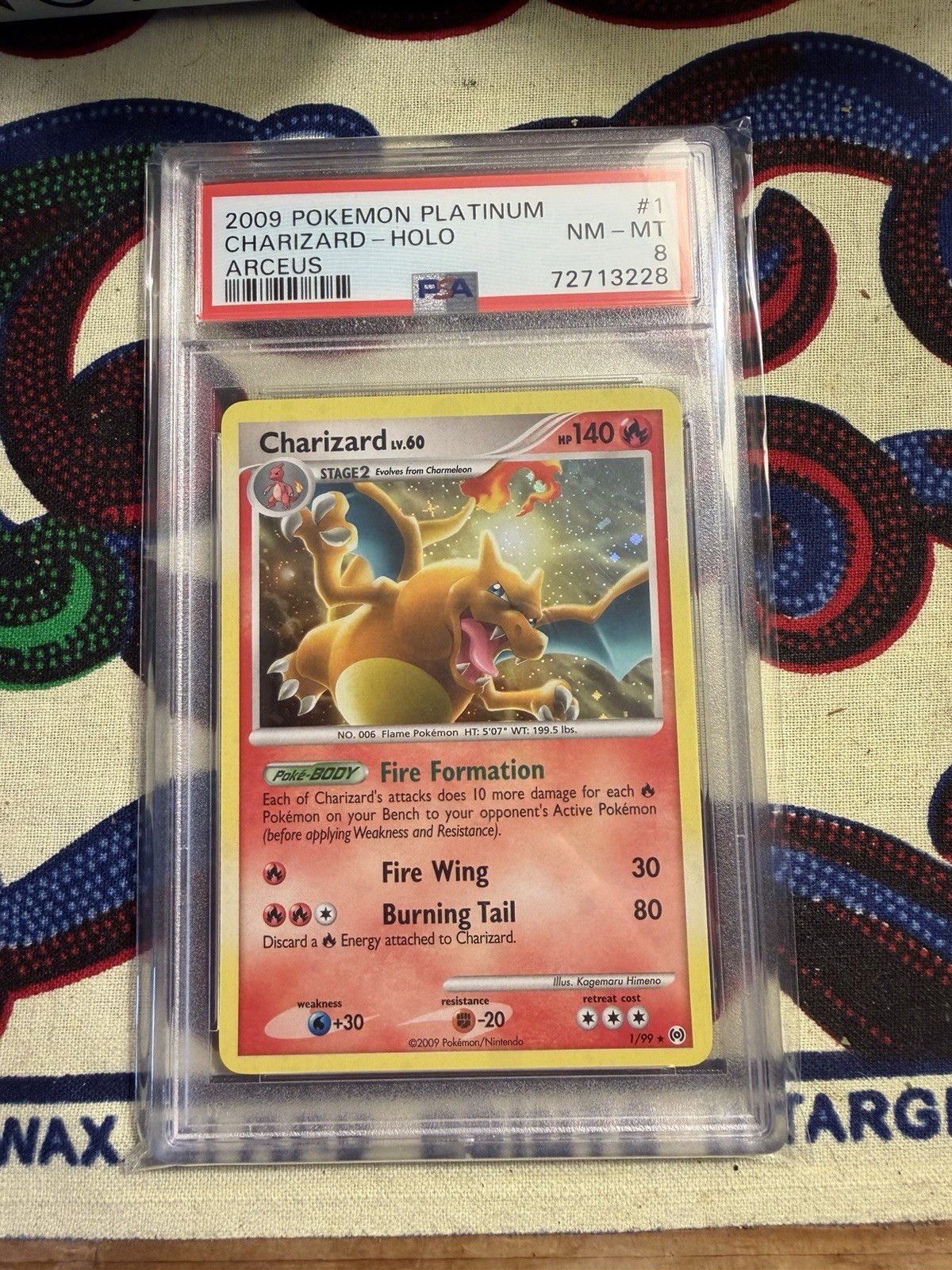 Charizard 1/99 Platinum Arceus Holo PSA 8 Graded 2009 Pokemon TCG English