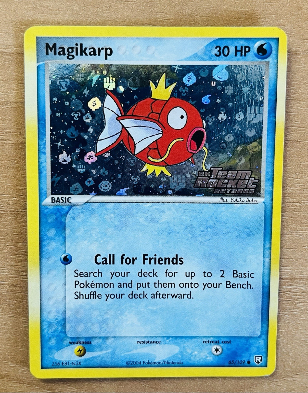 2004 Magikarp Ex Team Rocket Returns - Holo Stamped - 65/109 Pokemon Card EXC
