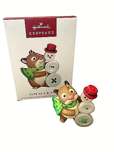 Hallmark 2024 Cute as a Button #2 in Series  Keepsake Xmas Ornament NIB