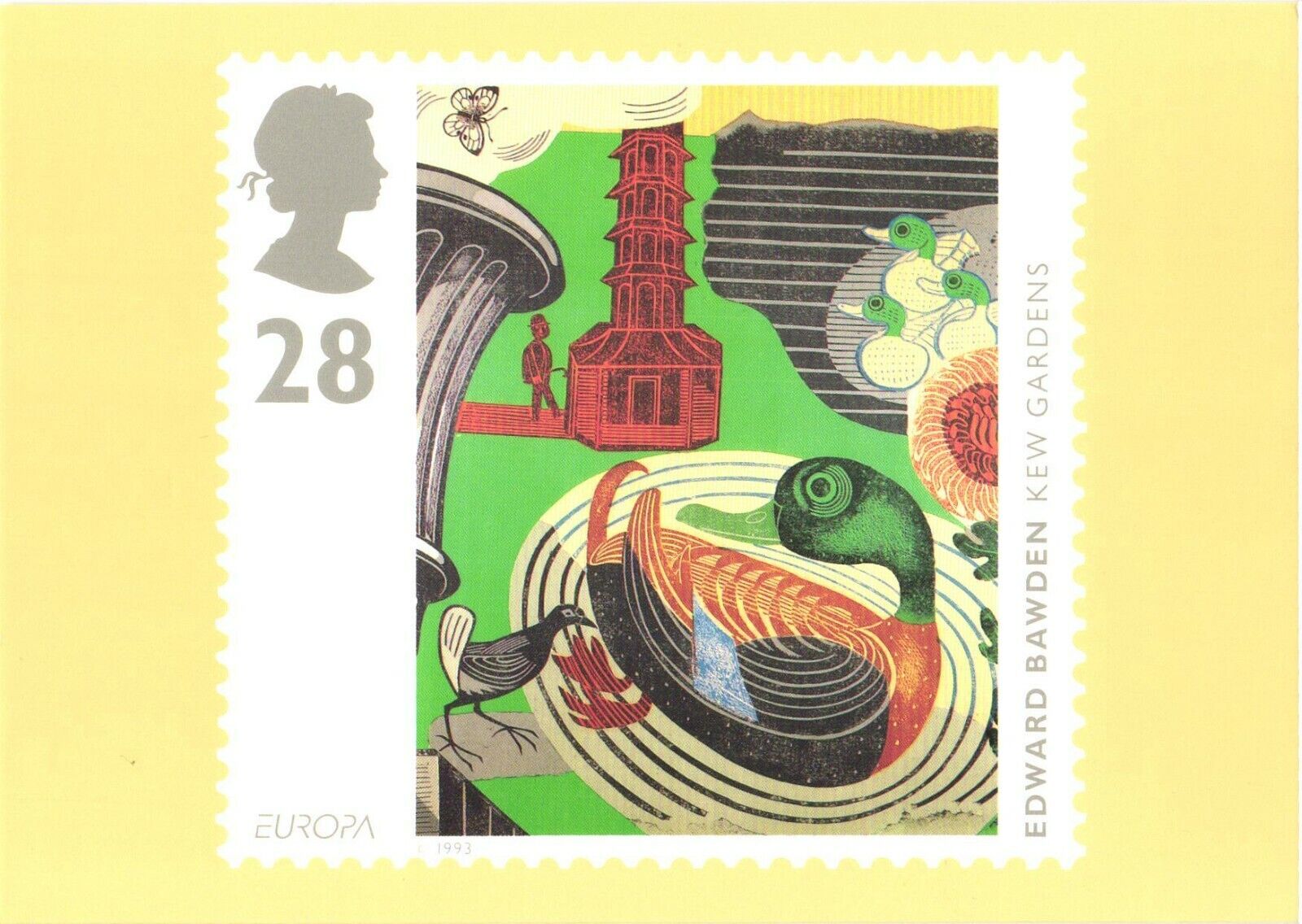 Art In The 20th Century, Edward Bawden, Stamp By Dastor, Royal Mail Postcard