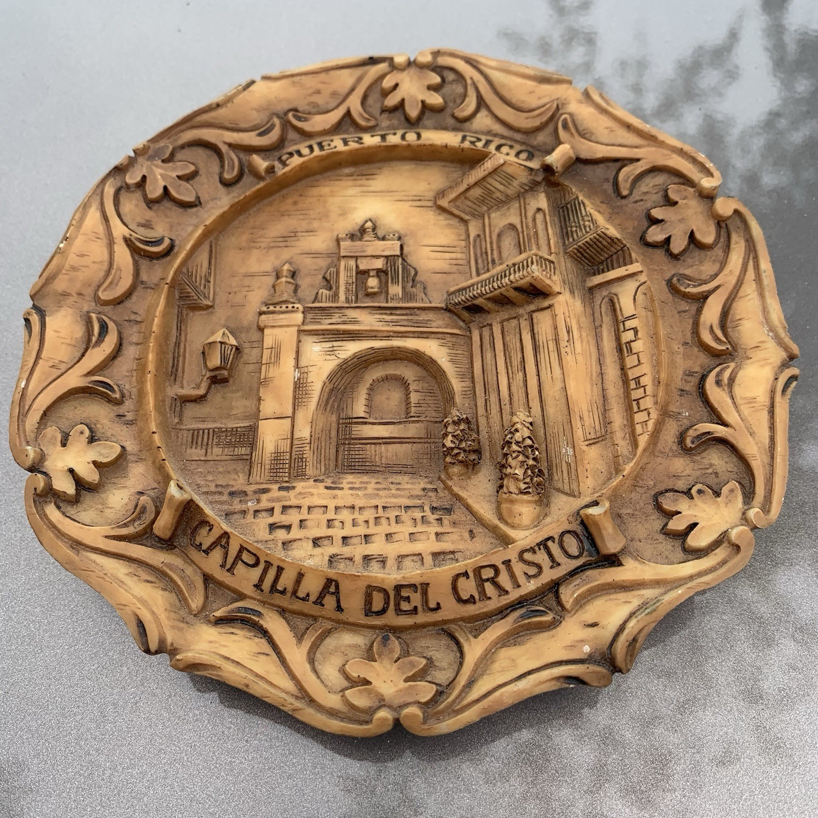 Vintage Puerto Rico Capilla del Cristo Plaque Old San Juan Wall Decor