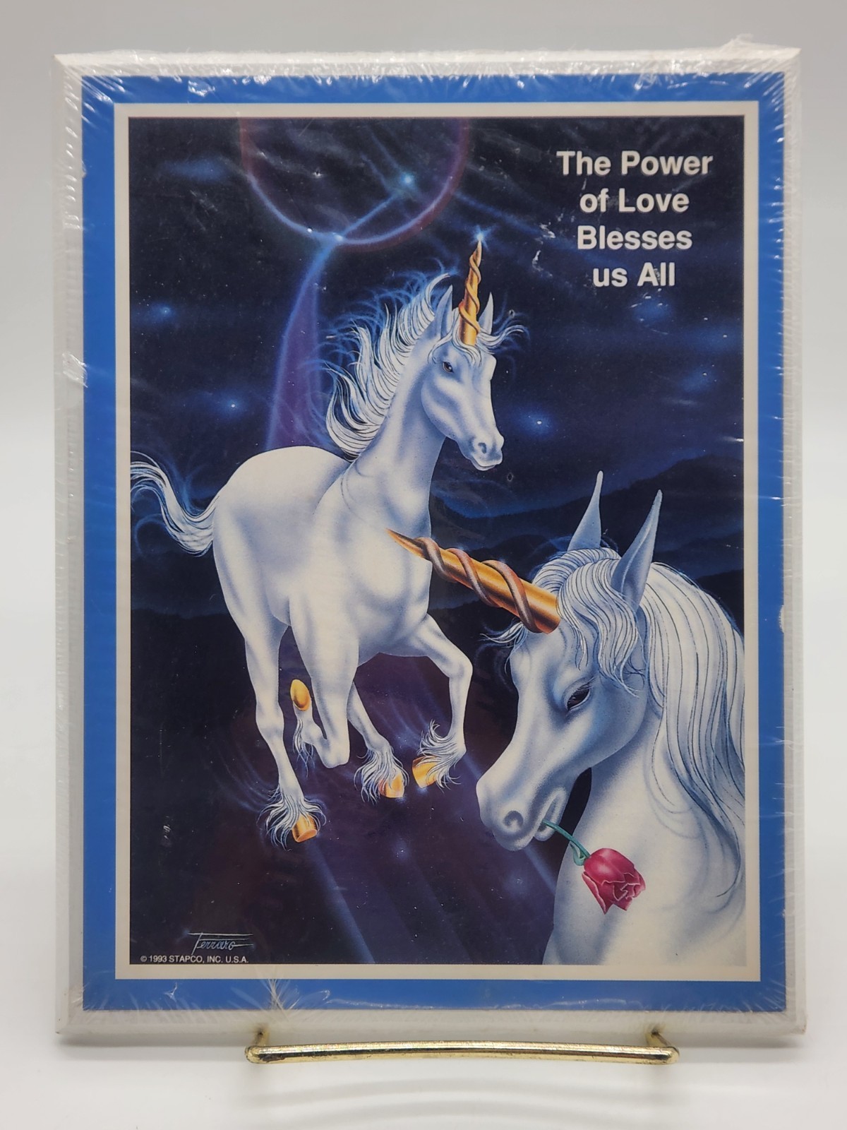 Vintage Ferraro Mythical Unicorn Plaque \