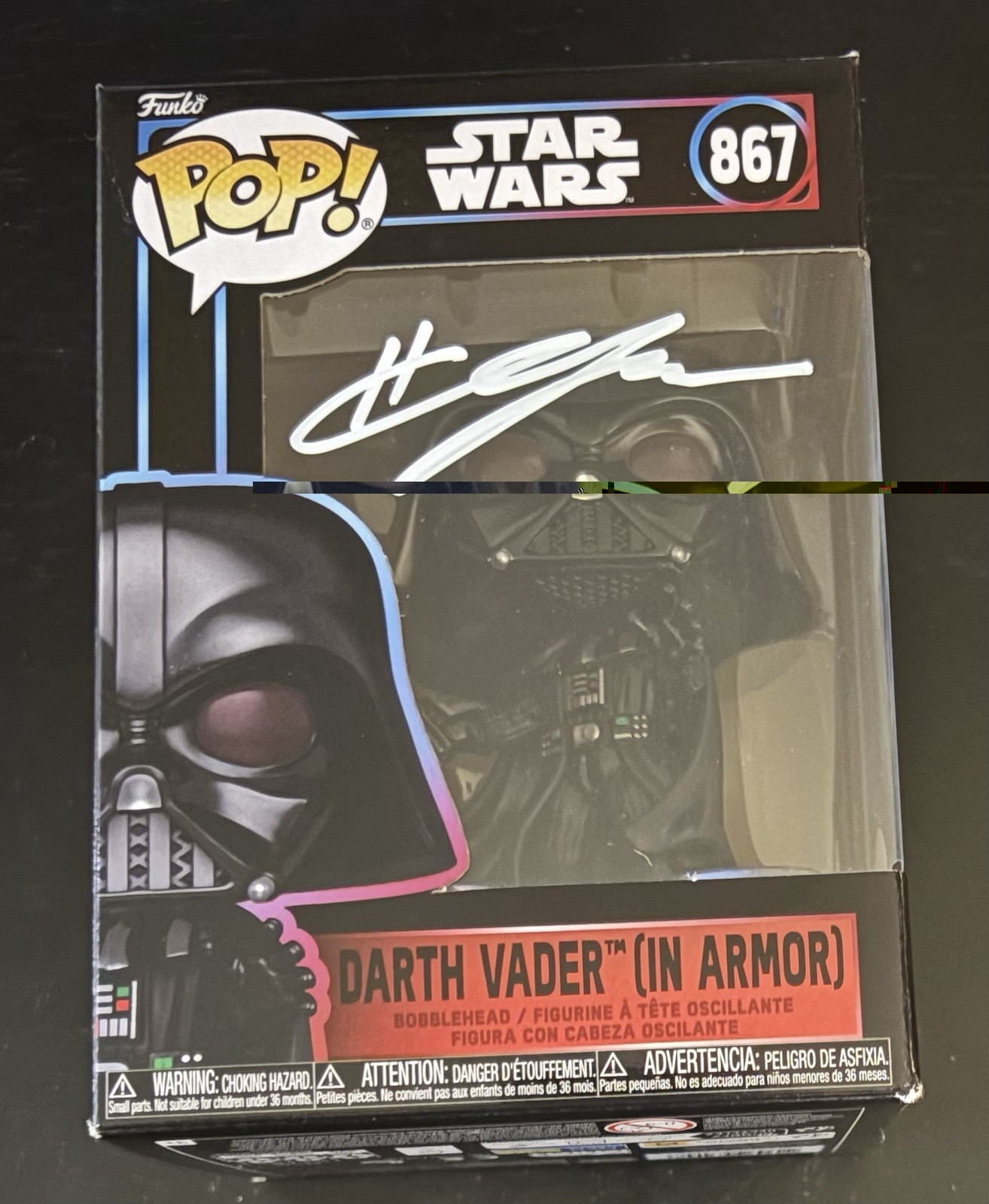 Hayden Christensen (Star Wars) Signed Darth Vader Funko Pop JSA COA CT71064