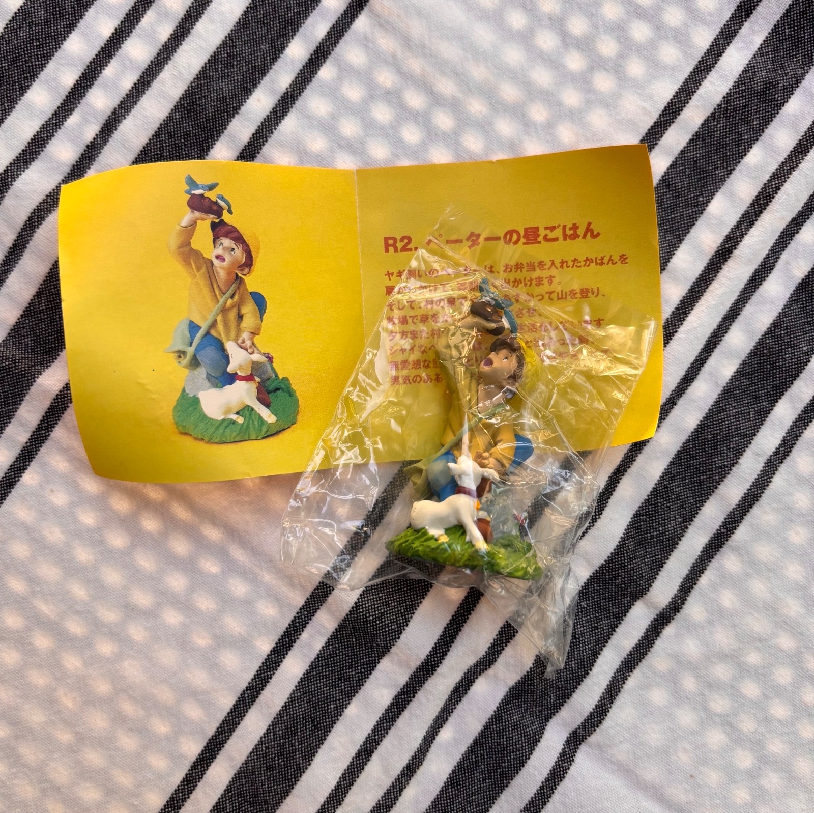 NEW Heidi Girl of the Alps Mini Figure Peter ＆Yuki-chan Goat Kaiyodo US Seller