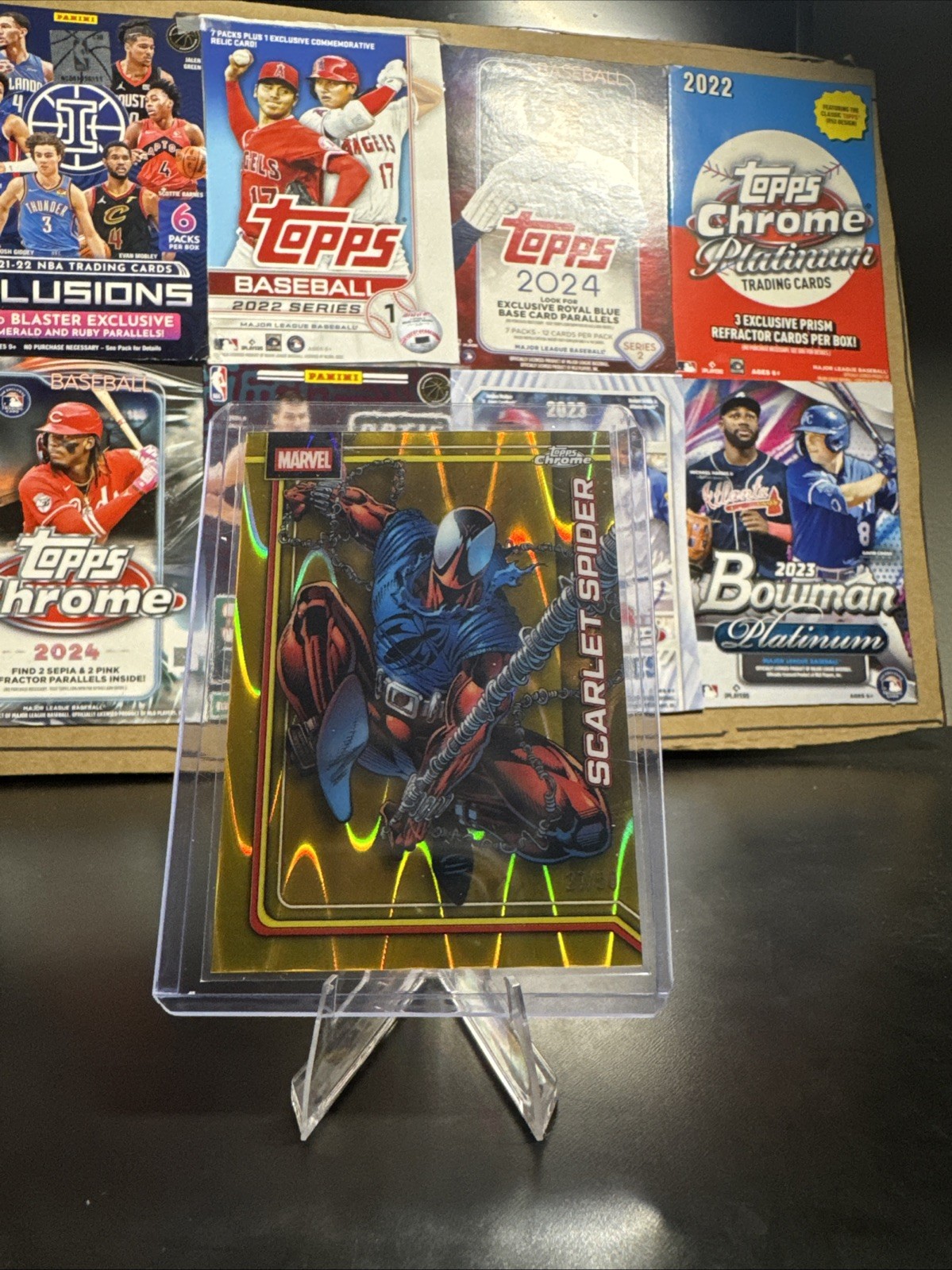 2026 Topps Chrome Marvel Comics Scarlet Spider #146 Gold RayWave Refractor /50