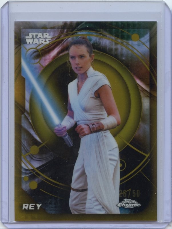 2026 Topps Chrome Star Wars REY #31 True GOLD REFRACTOR 26/50