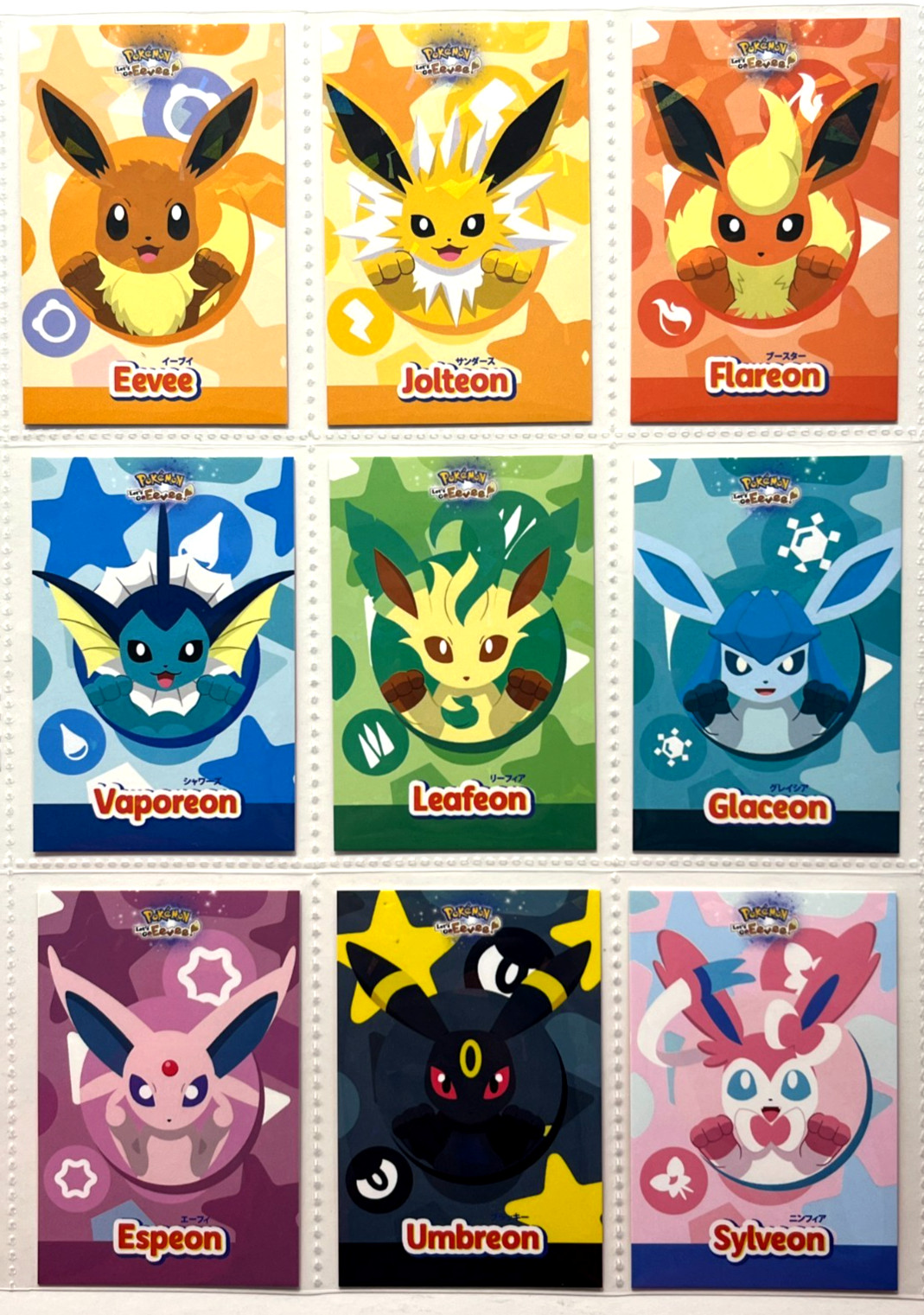 2025 POKEMON LET\'S GO EEVEE DATABASE CARDS Full Set 150/150 Peru Umbreon Espeon