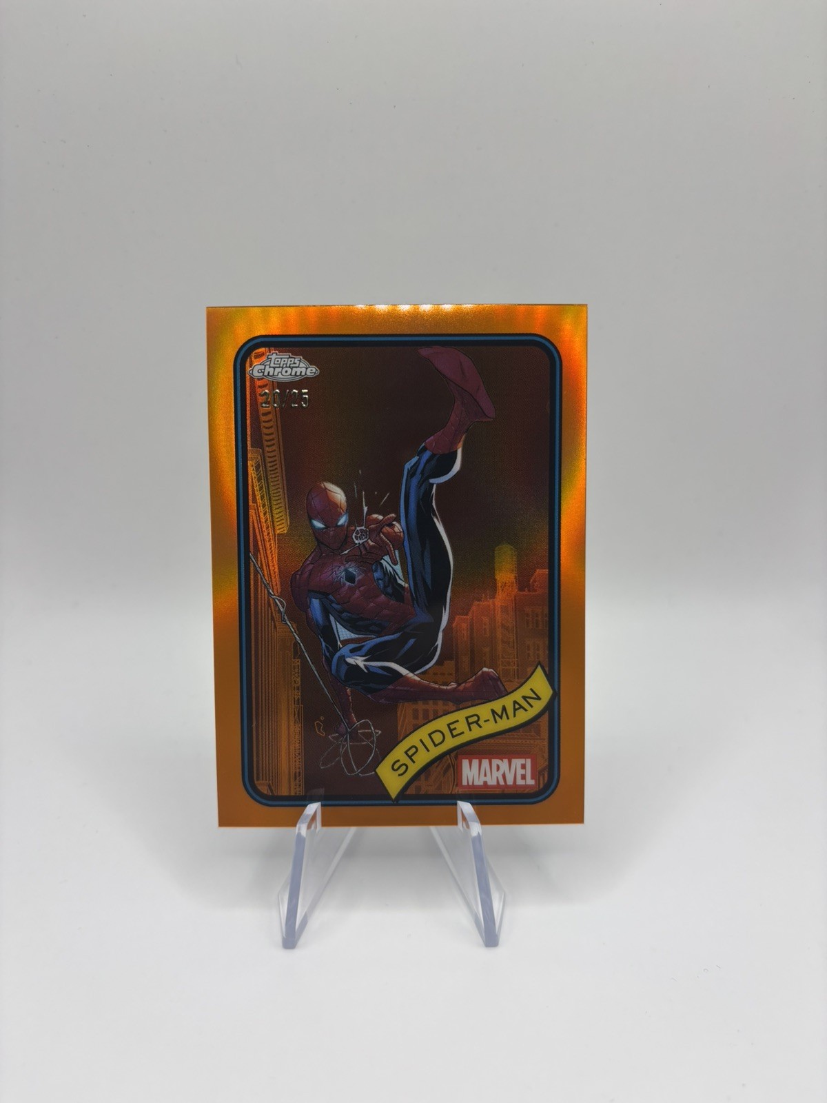 2025 Topps Chrome Marvel Spider-Man #101 True Orange 20/25 CLEAN
