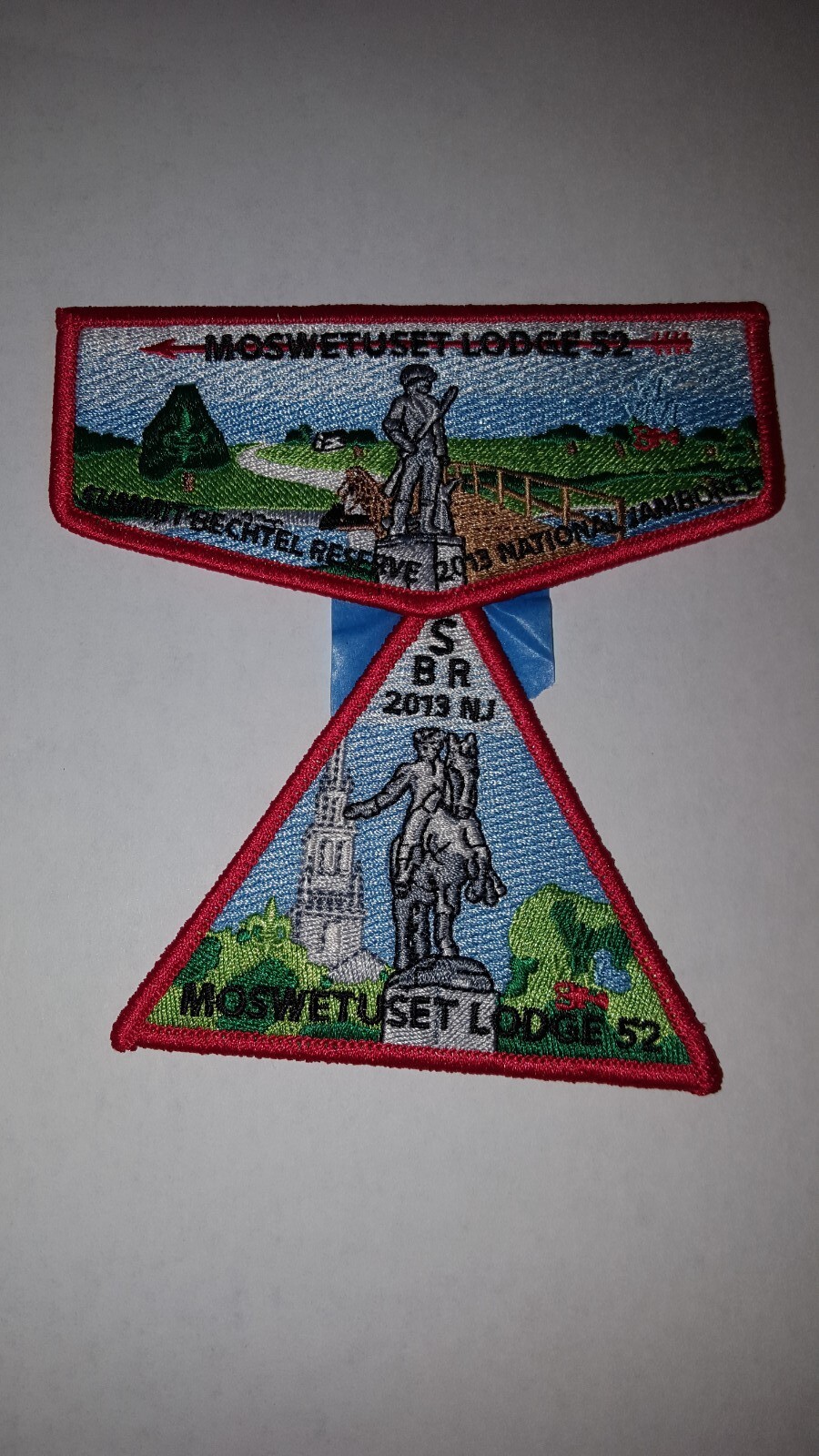 MOSWETUSET LODGE 52 2013 NATIONAL JAMBOREE TWO PIECE SET BOSTON MINUTEMAN 