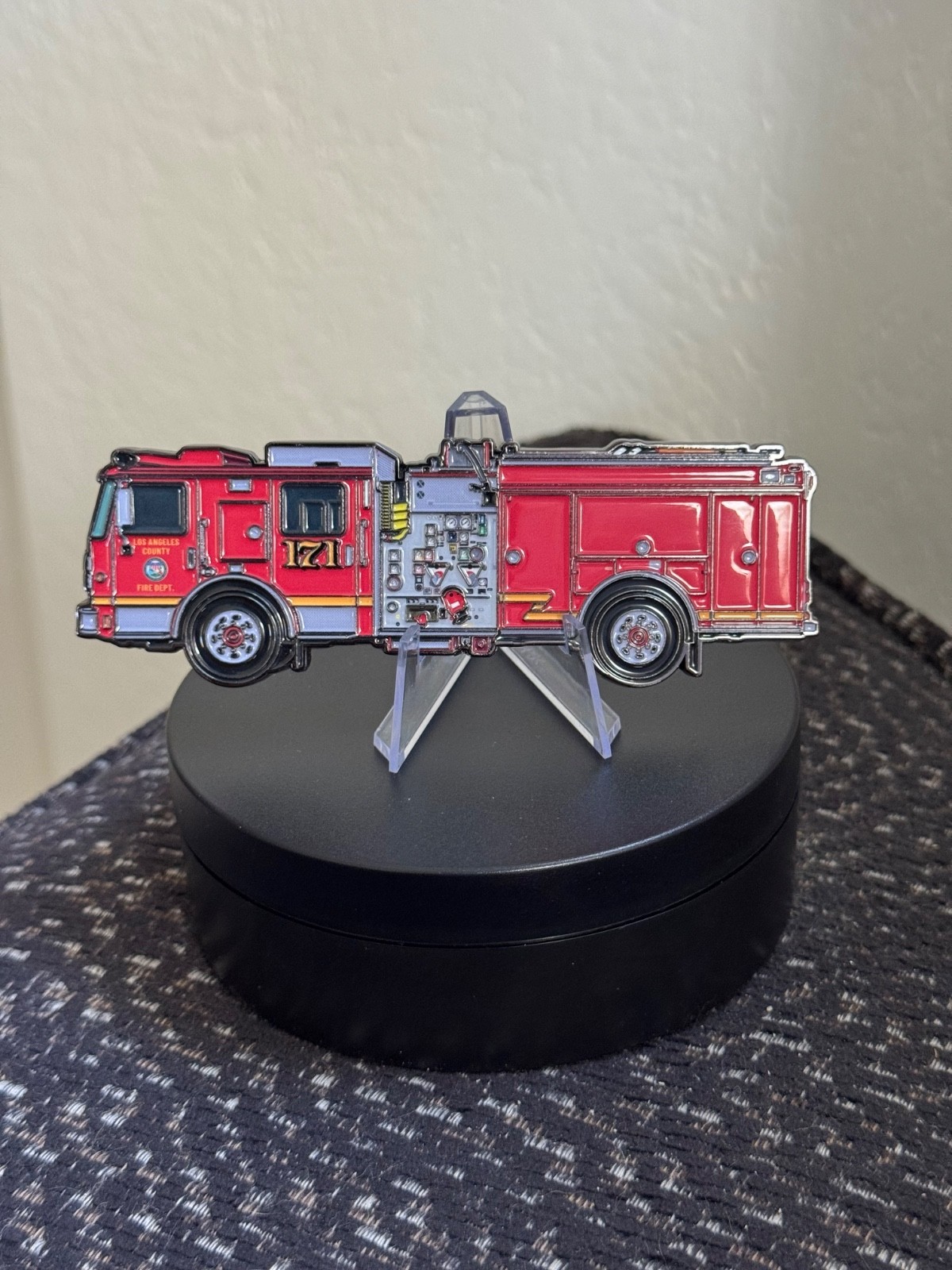 Los Angeles County Fire Station 171 Fire Engine Challenge Coin 5-Inch wide