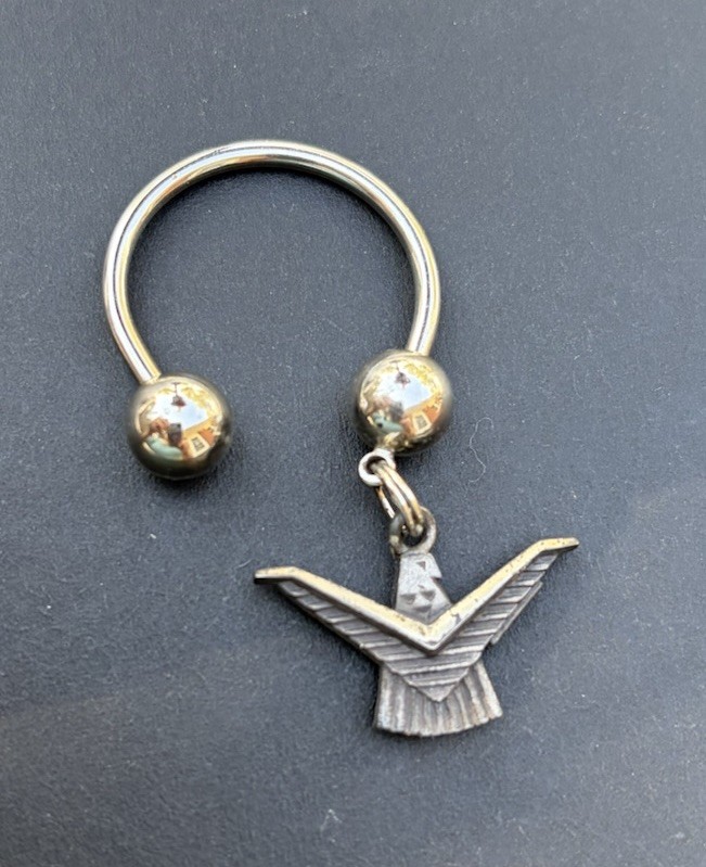 Vintage Original 1963 Ford Thunderbird Car Sterling Silver Key Fob 16 Grams