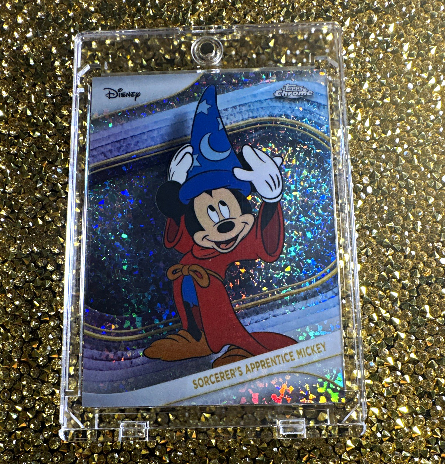  🪄💥🐭2025 Topps Chrome Disney Sorcerer\'s Apprentice Mickey #190MiniDiamonds💎