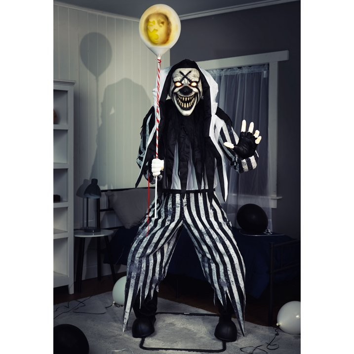 6.7 FT ANIMATED SOUL SNATCHING CLOWN HALLOWEEN ANIMATRONIC PROP