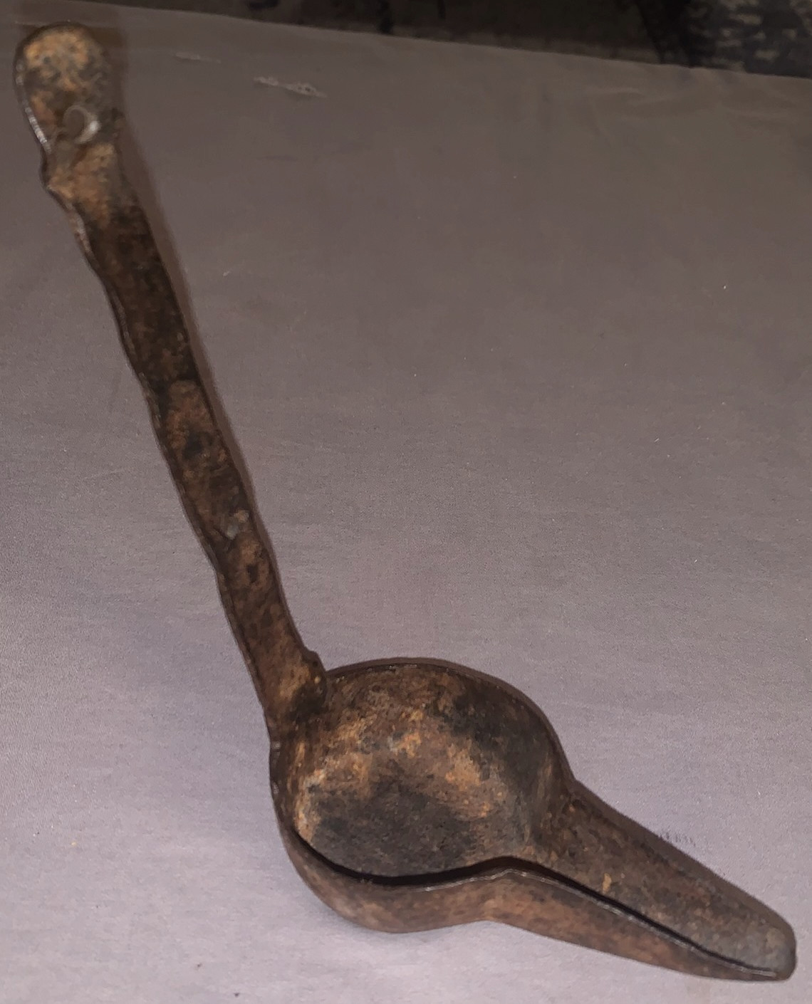Antique  Hand Forged  Primitive  Betty Lamp  Framework